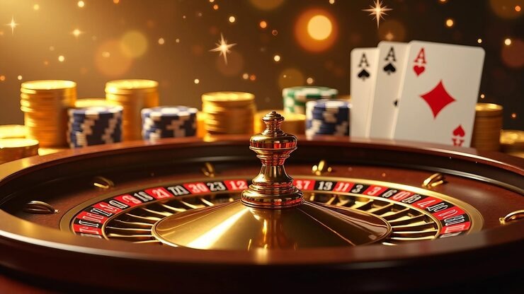 77lucky live Baccarat table with multi-camera view showing dealer, cards, and betting interface